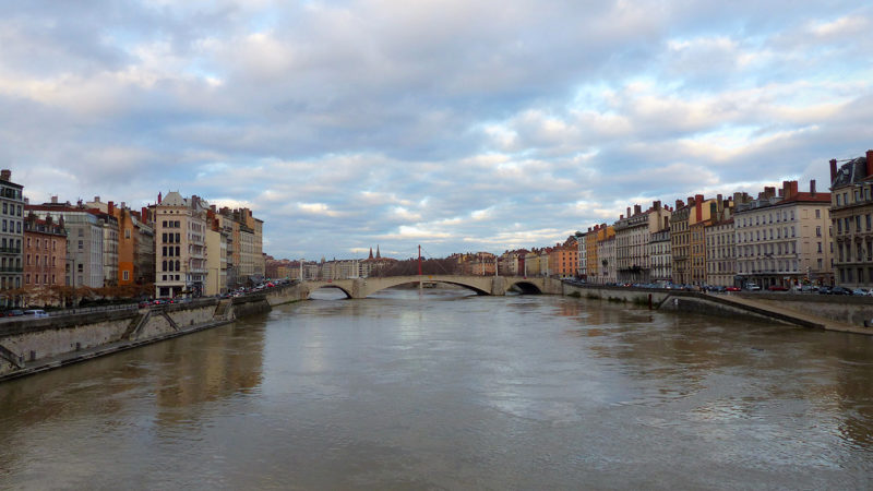 La Saone depuis la passerelle St Georges