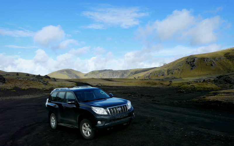 Land Cruiser sur la piste du Landmannalaugar