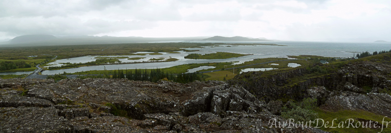 Point de vue sur le lac Þingvallavatn