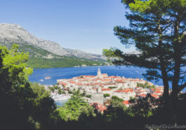 Vue sur Korcula et Peljesac